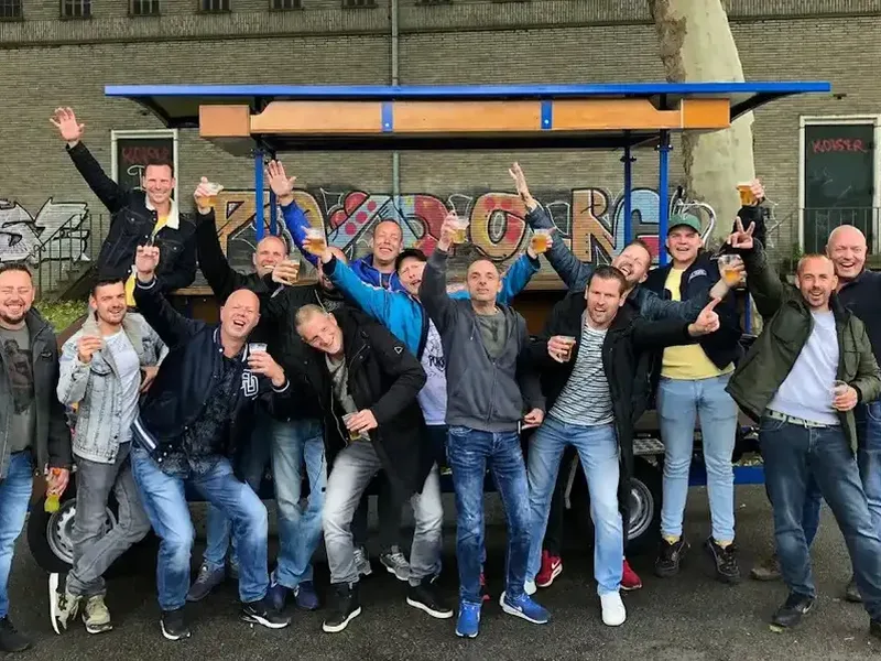 Mannengroep bierfiets tour